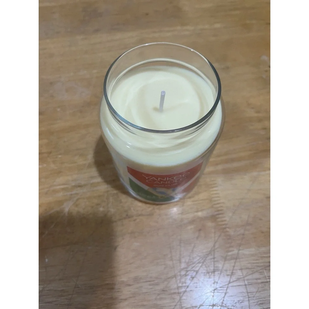 Yankee Candle Large Jar 22 Sun Club Lemon‎ & White Rose Pickleball Sports NOS